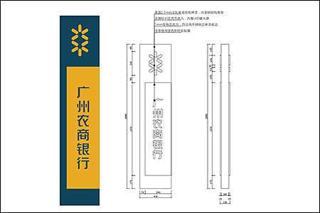 廣州農(nóng)商銀行側(cè)門指示牌